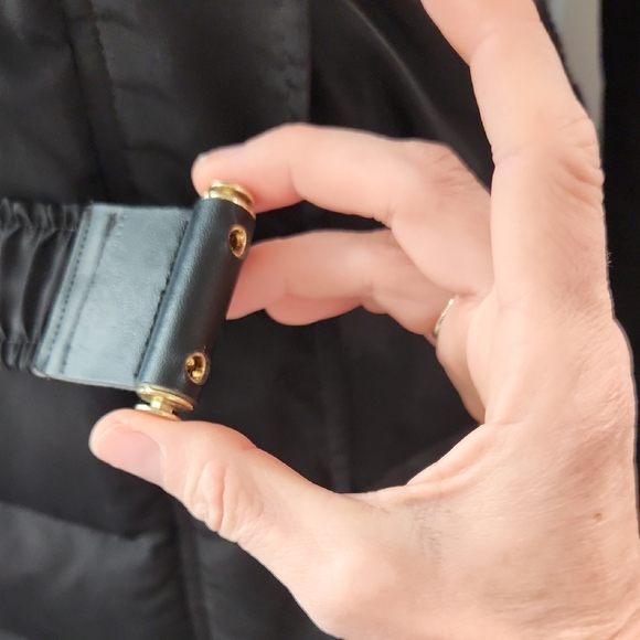 Express Black Puffer Jacket with Fur Trim - Picture 8 of 16